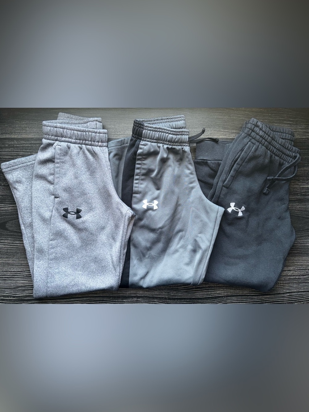 Under Armour Kids' Grey & Black Athletic Sweatpants
